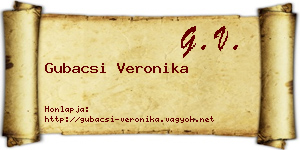 Gubacsi Veronika névjegykártya